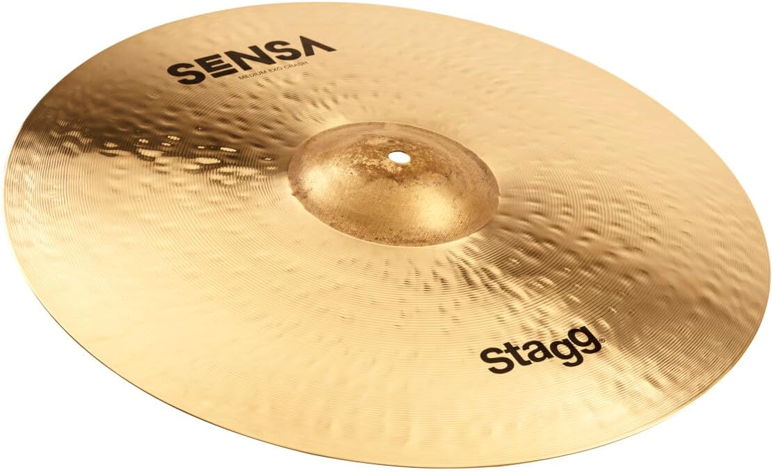 Stagg SENSA Series 19 Inch EXO Medium Crash Cymbal l B20 Bronze Alloy l 80% - 20% Tin l Model SEN-CM19E