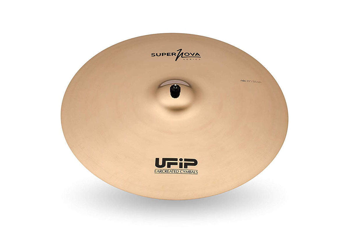 Ufip SN-22R Supernova Series 22 Inch Ride Cymbal l B8 Bonze Alloy l Hand-Crafted in Italy Since 1931 l Hand Polished Brilliant Finish l Designed for Hip Hop, Drum and Bass, Funk & Urban Genres