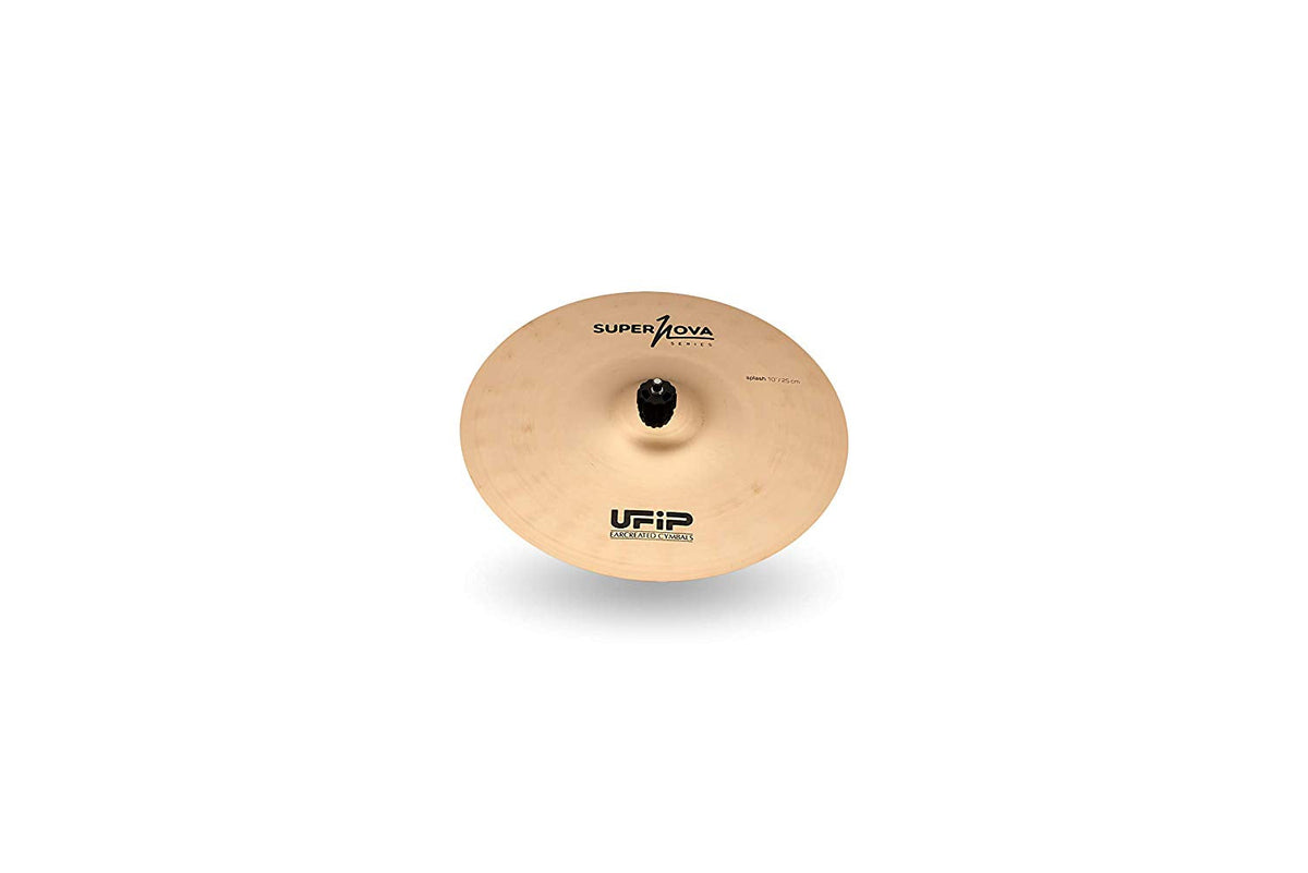 Ufip SN-10 Supernova Series 10 Inch Splash Cymbal l B8 Bonze Alloy l Hand-Crafted in Italy Since 1931 l Hand Polished Brilliant Finish l Designed for Hip Hop, Drum and Bass, Funk & Urban Genres