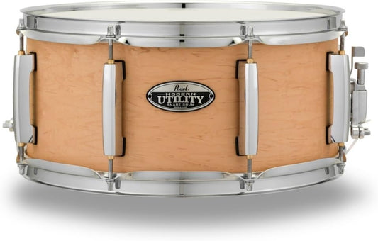 Pearl MUS1465M224 Modern Utility 14"x6.5" Maple Snare Drum, Matte Natural
