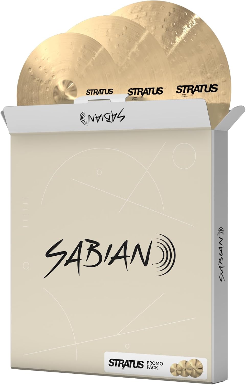 Sabian Stratus Performance Set - Includes 15 Inch Hi Hats, 19 Inch Crash & 22 Inch Ride Cymbals