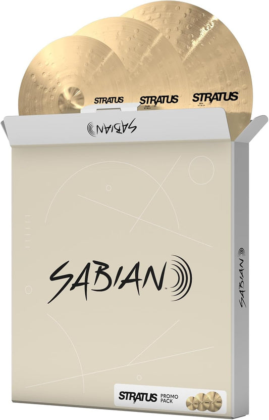 Sabian Stratus Performance Set - Includes 15 Inch Hi Hats, 19 Inch Crash & 22 Inch Ride Cymbals