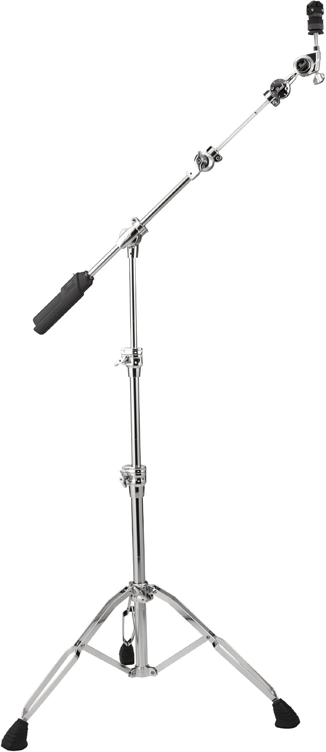 Pearl BC2030 Pro Boom Cymbal Stand with Five Section Expansion and Positioning, GyroLock Moveable Gearless Multi-Angle Tilter, Removable Counterweight, Wingloc Quick-Release Cymbal Nut, and Heavyweight Double Braced Legs.