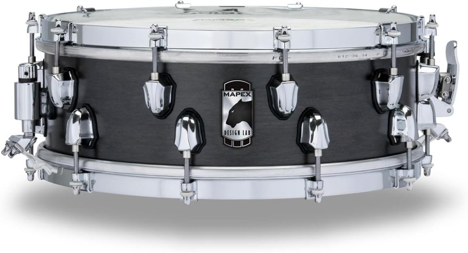 Mapex Black Panther Design Lab Equinox 14 Inch x 5 Inch Snare Drum l Flat Black Finish l Model BPML4500CFB