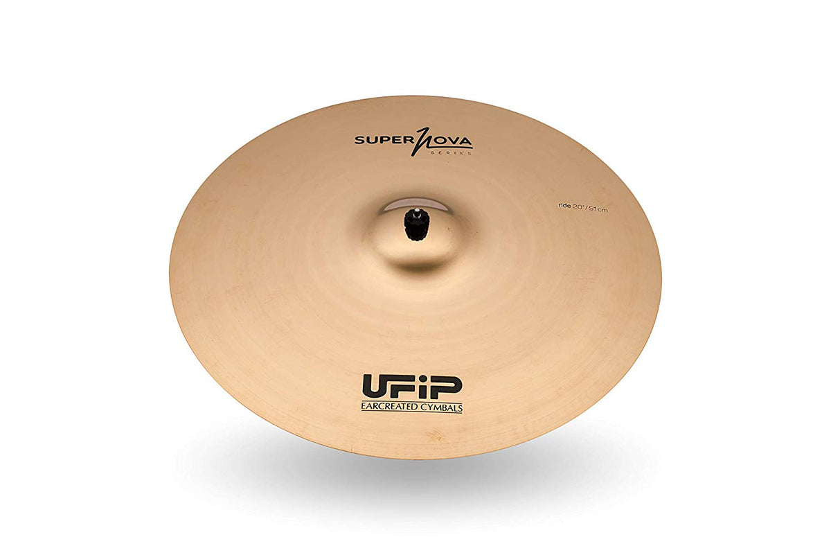 Ufip SN-20R Supernova Series 20 Inch Ride Cymbal l B8 Bonze Alloy l Hand-Crafted in Italy Since 1931 l Hand Polished Brilliant Finish l Designed for Hip Hop, Drum and Bass, Funk & Urban Genres