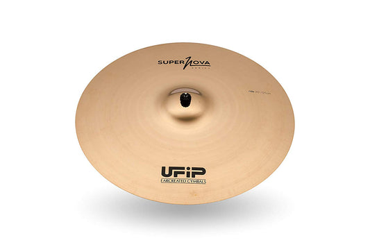 Ufip SN-20R Supernova Series 20 Inch Ride Cymbal l B8 Bonze Alloy l Hand-Crafted in Italy Since 1931 l Hand Polished Brilliant Finish l Designed for Hip Hop, Drum and Bass, Funk & Urban Genres