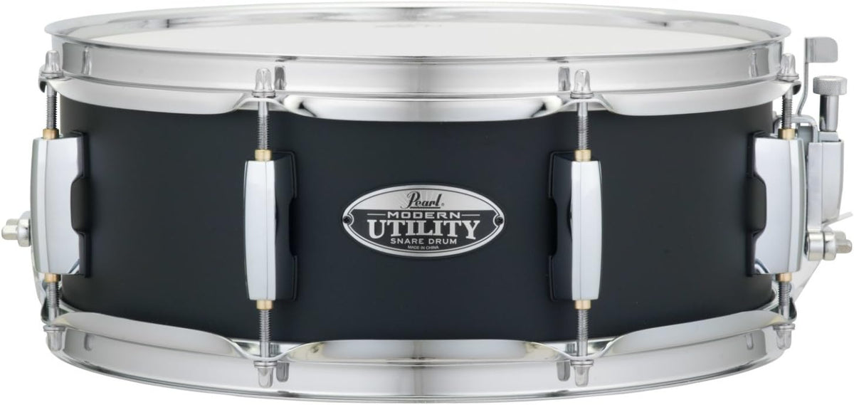 Pearl MUS1350M227 Modern Utility 13"x5" Maple Snare Drum, Satin Black