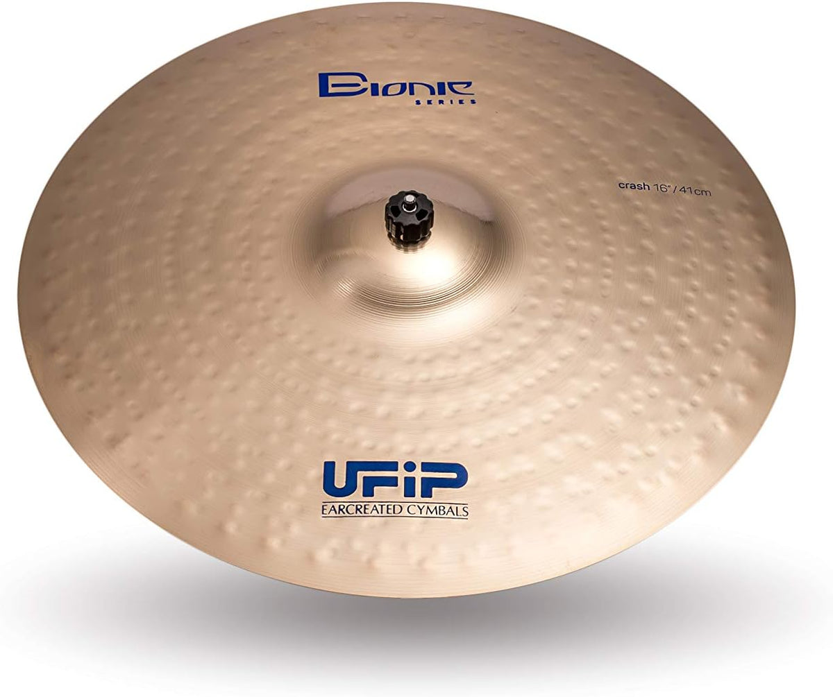 Ufip BI-16 Bionic Series 16 Inch Crash Cymbal l B20 Bronze Alloy l Hand-Crafted in Italy Since 1931 utilizing our Exclusive Rotocasting Process I Designed for Rock, Hard Rock, Heavy Metal & Fusion