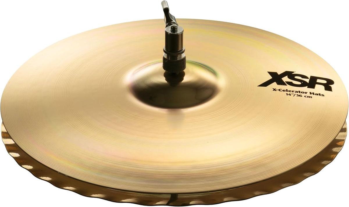 Sabian XSR 14 Inch X-Celerator Hi Hat Cymbals l Brilliant Finish l B20 Bronze Alloy l 80% Copper - 20% Tin l Made in Canada l Model XSR1402LB