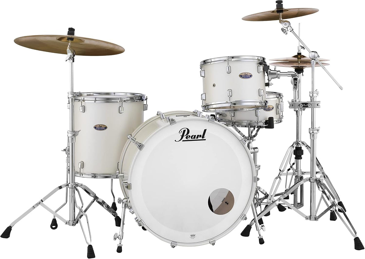 Pearl Drum Set 3PC Shell Pack, (Cymbals and Hardware Not Included) White Satin, (DMP943XPC229)