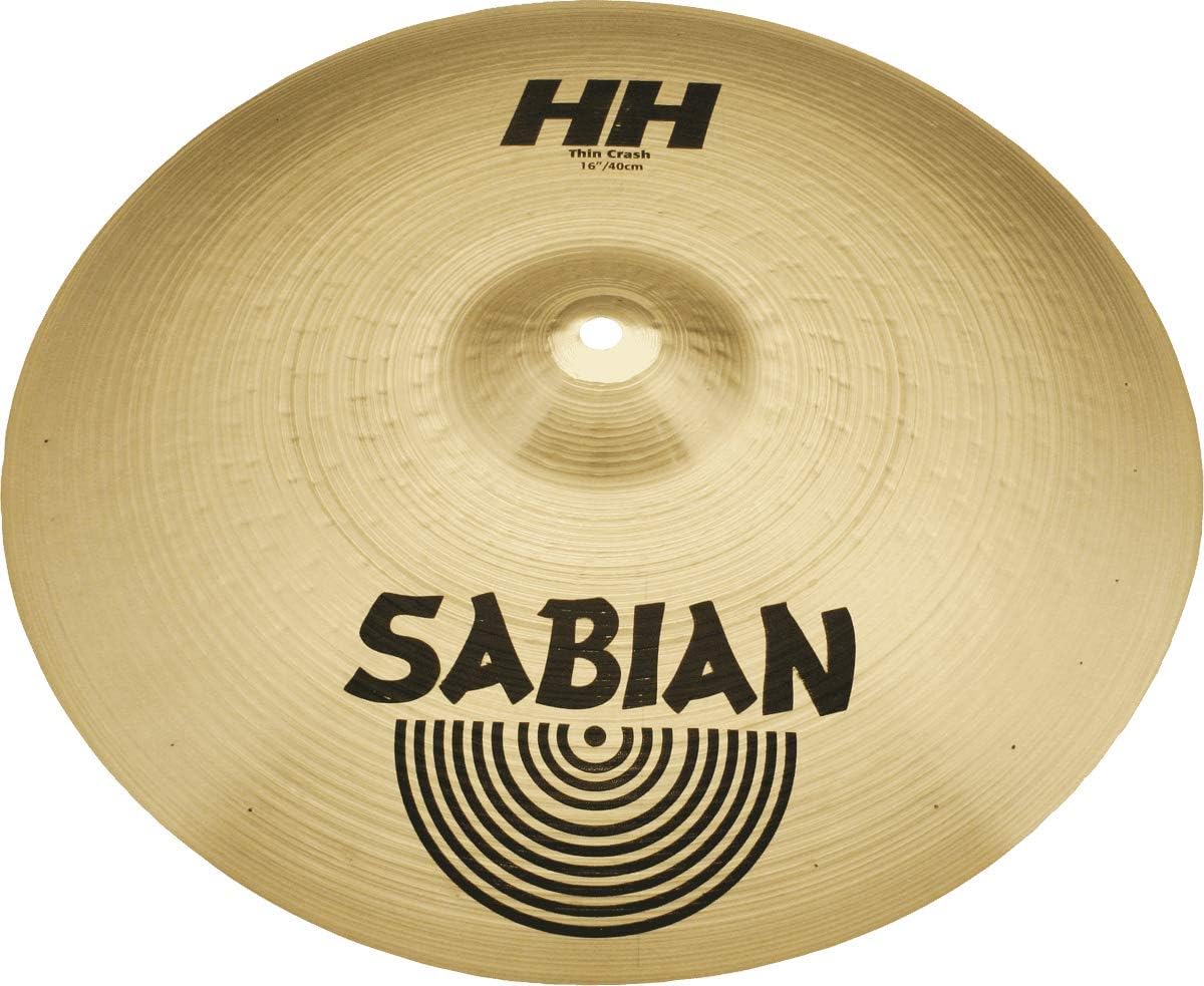 Sabian HH 16 Inch Thin Crash Cymbal l B20 Bronze Alloy l 80% Copper - 20% Tin l Made in Canada l Model 11606