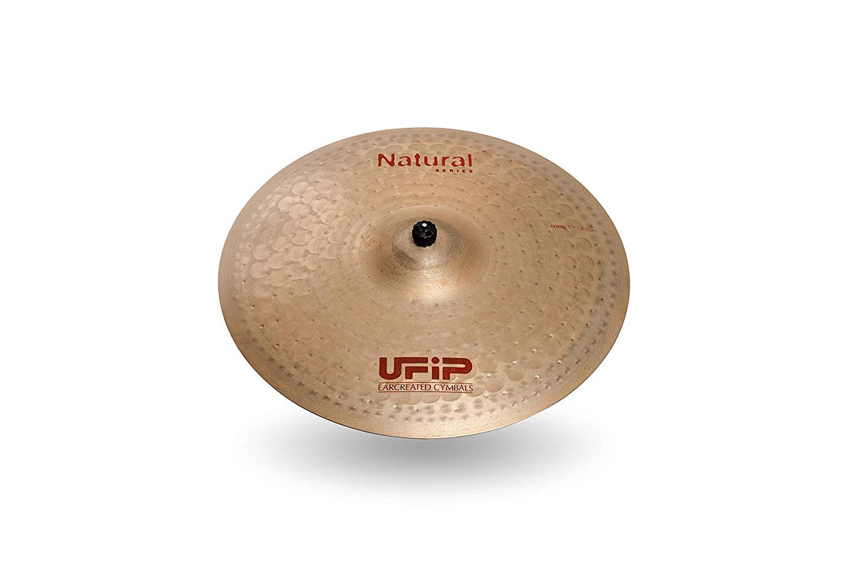 Ufip NS-17 Natural Series 17 Inch Crash Cymbal l B20 Bronze Alloy l Hand-Crafted in Italy Since 1931 utilizing our Exclusive Rotocasting Process l Designed for Jazz, R&B, Fusion, Blues & Country