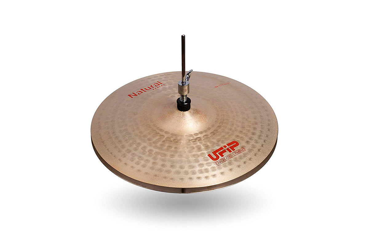 Ufip NS-14MHH Natural Series 14 Inch Medium Hi-Hat Cymbals l B20 Bronze Alloy l Hand-Crafted in Italy Since 1931 utilizing our Exclusive Rotocasting Process l Designed for Jazz, R&B, Fusion & Blues