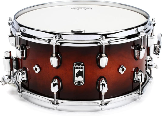 Mapex Black Panther Solidus 14 Inch x 7 Inch Snare Drum l Brown Red Burst Finish l Model BPNML4700CVD