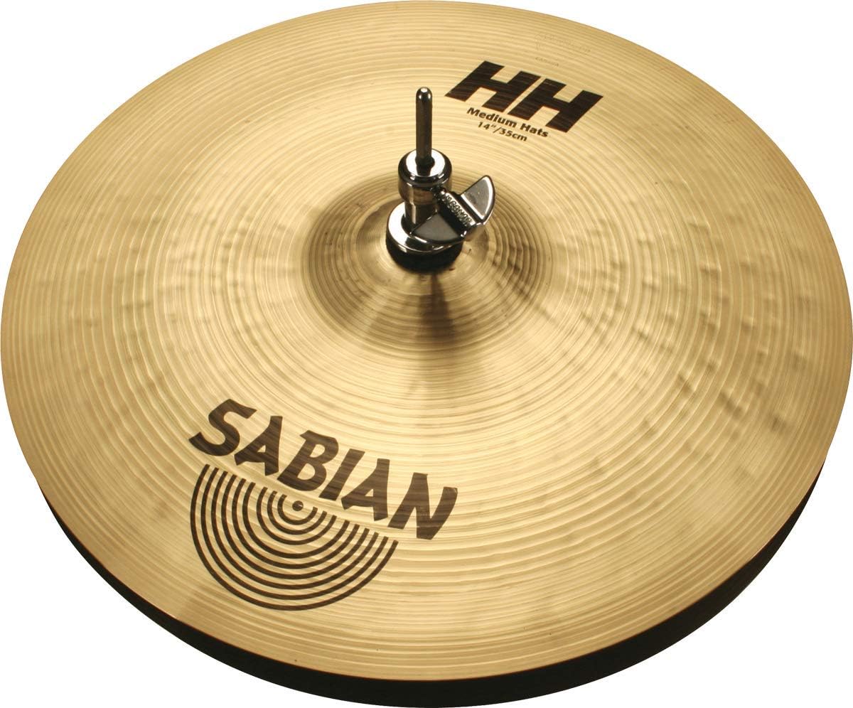 Sabian HH 14 Inch Medium Hi Hat Cymbals l B20 Bronze Alloy l 80% Copper - 20% Tin l Made in Canada l Model 11402