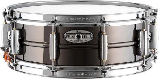 Pearl SensiTone Heritage Alloy 14 Inch x 5 Inch Black Nickel over Brass 1mm Snare Drum - Model STH1450BR