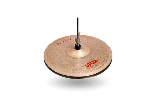 Ufip NS-13MHH Natural Series 13 Inch Medium Hi-Hat Cymbals l B20 Bronze Alloy l Hand-Crafted in Italy Since 1931 utilizing our Exclusive Rotocasting Process l Designed for Jazz, R&B, Fusion & Blues