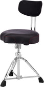 Pearl Roadster Drum Throne Seat Multi-Core Saddle Motorcycle Style with Backrest (D3500BR)