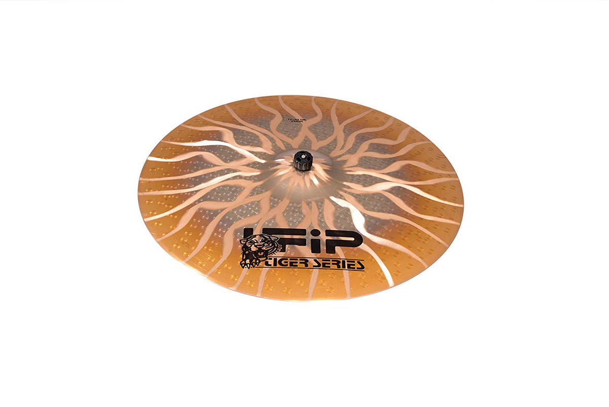 Ufip TS-17 Tiger Series 17 Inch Crash Cymbal l Hand Hammered B8 Bronze Alloy l Explosive Sound with Powerful Quick Response & Lasting Sustain l Designed for Hard Rock, Heavy Metal, Punk & Rock