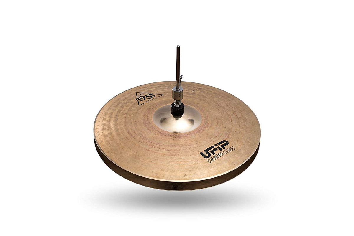 Ufip EST-14HH Est. 1931 Series 14 Inch Hi Hat Cymbals l B20 Bronze Alloy l Hand-Crafted in Italy Since 1931 utilizing our Exclusive Rotocasting Process l Designed for Jazz, Big Band, Funk & Pop