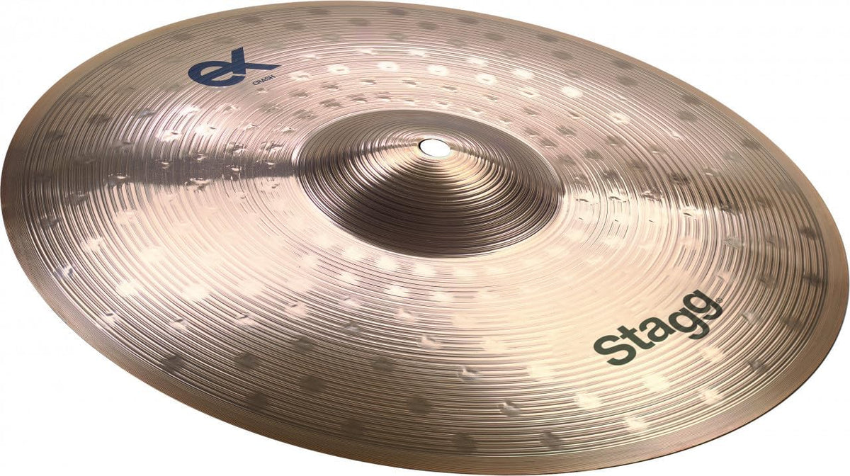 Stagg EX Series 10 Inch Medium Splash Cymbal l Brilliant Finish l B8 Bronze Alloy l 92% Copper - 8% Tin l Model EX-SM10B