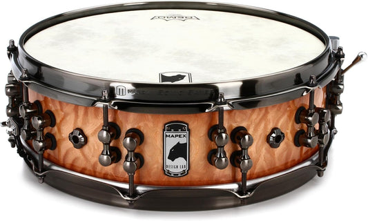 Mapex Black Panther Design Lab Versatus 14 Inch Snare Drum l Peach Burl Burst Finish l Model BPDLMH4460LPW