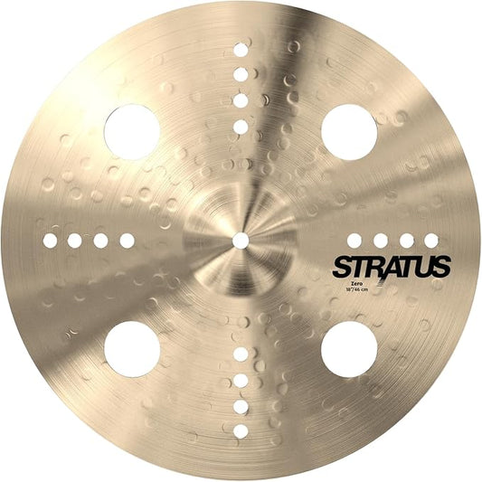 Sabian Stratus 18 Inch Zero Crash Cymbal l B20 Bronze Alloy l 80% Copper - 20% Tin l Made in Canada l Model S18ZE