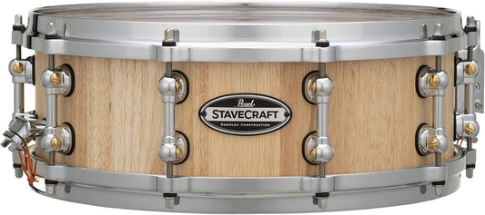 Pearl StaveCraft 14 Inch x 5 Inch Thai Oak with Makha DadoLoc Snare Drum - Satin Natural Finish - Model SCD1450TO186