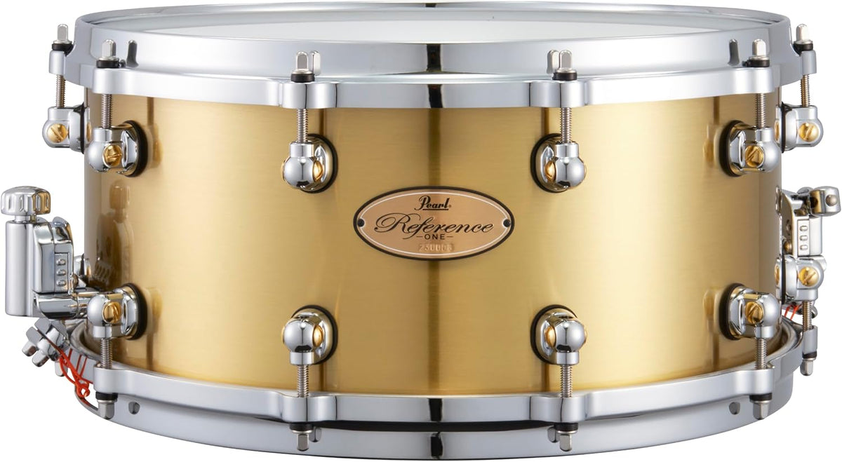 Pearl Reference One 14 Inch x 6.5 Inch 3mm Rolled Brass Snare Drum - Brushed Finish - Model RF1B1465