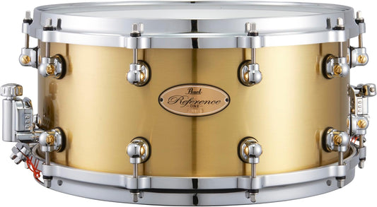 Pearl Reference One 14 Inch x 6.5 Inch 3mm Rolled Brass Snare Drum - Brushed Finish - Model RF1B1465
