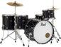 Pearl Roadshow Drum Set 5-Piece Complete Kit with Cymbals and Stands, Jet Black (RS525WFC/C31)
