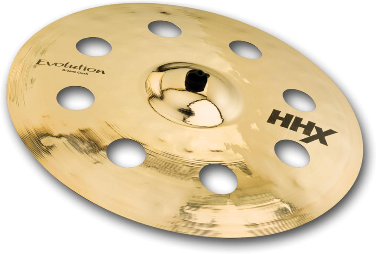 Sabian HHX 18 Inch Evolution O-Zone Crash Cymbal l Brilliant Finish l B20 Bronze Alloy l 80% Copper - 20% Tin l Made in Canada l Model 11800XEB
