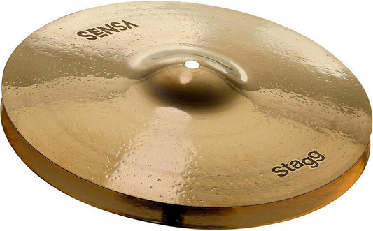 Stagg SENSA Series 14 Inch Medium Hi Hat Cymbals l B20 Bronze Alloy l 80% - 20% Tin l Model SEN-HM14B