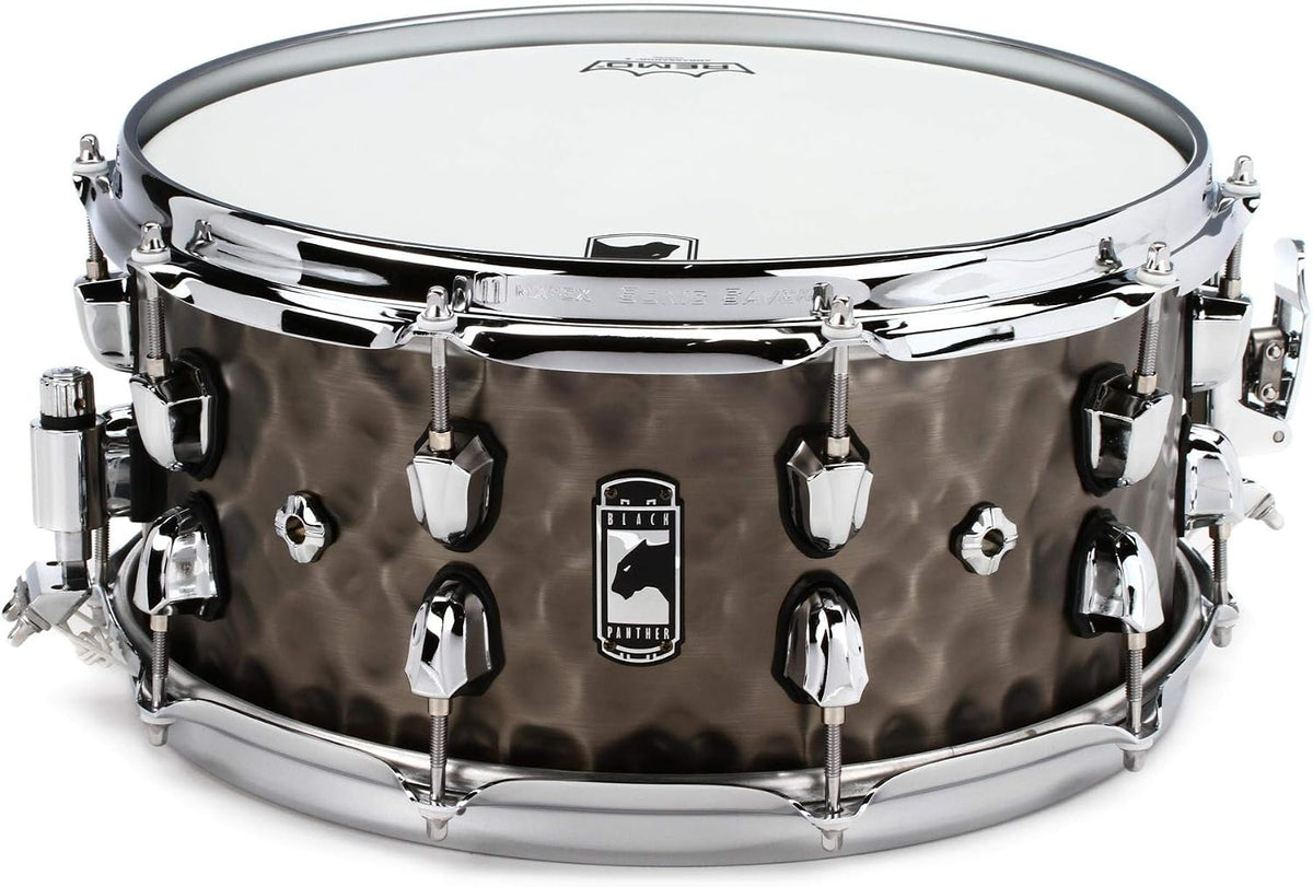 Mapex Black Panther Persuader 14 Inch x 6.5 Inch Snare Drum l 1.2mm Hammered Brass Shell l Model BPNBR465HCN
