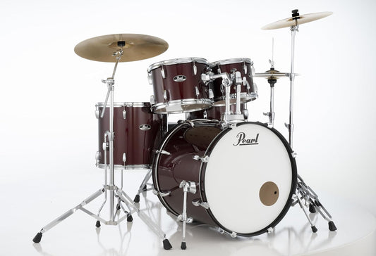Pearl Roadshow Drum Set 5-Piece Complete Kit with Upgraded BRD Cymbals and Additional Cymbal Stand
