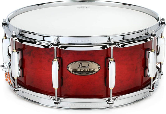 Pearl Session Studio Select Snare Drum - 14 Inches X 5.5 Inches Antique Crimson Burst