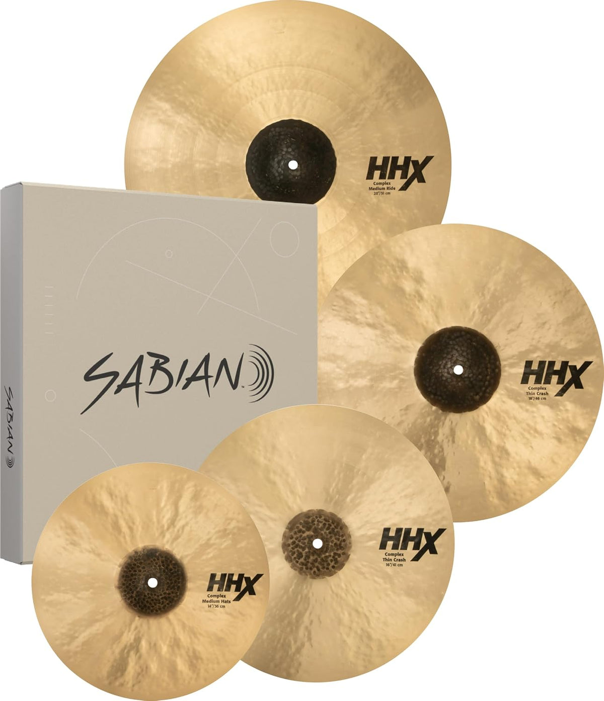 Sabian HHX Complex Promotional Set l B20 Bronze Alloy l 80% Copper - 20% Tin l Made in Canada l Model 15005XCNP