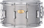 Pearl Primal Snare Collective 14"x8" Aluminum Snare Drum with Beaded 1mm Shell, Brushed Finish, 2.3mm Triple-Flanged Hoops, Dual Tension lugs, and deluxe strainer.