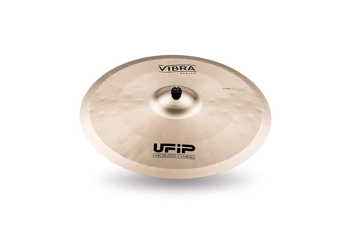 Ufip VB-18 Vibra Series 18 Inch Crash Cymbal l B20 Bronze Alloy l Hand-Crafted in Italy Since 1931 utilizing our Exclusive Rotocasting Process l Designed for Pop, Fusion, World, Rock & Acoustic
