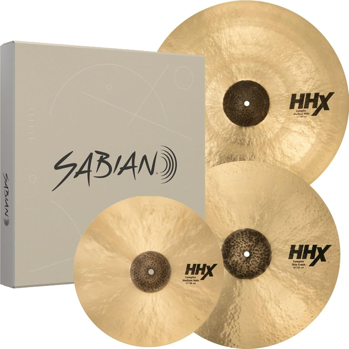 Sabian HHX Complex Performance Set l B20 Bronze Alloy l 80% Copper - 20% Tin l Made in Canada l Model 15005XCN