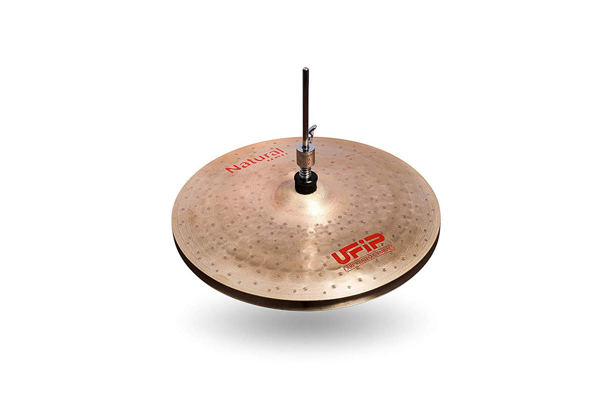 Ufip NS-13LHH Natural Series 13 Inch Light Hi-Hat Cymbals l B20 Bronze Alloy l Hand-Crafted in Italy Since 1931 utilizing our Exclusive Rotocasting Process l Designed for Jazz, R&B, Fusion & Blues