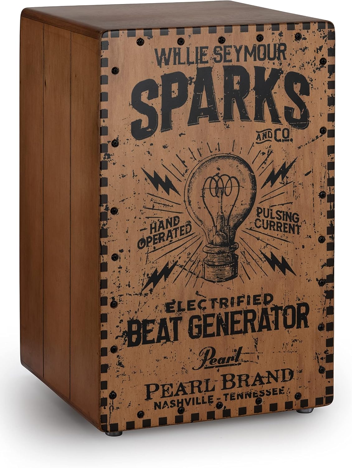 Pearl PBEC210 Electronic Crate-style Cajon - Willie Seymour Sparks Graphic Finish