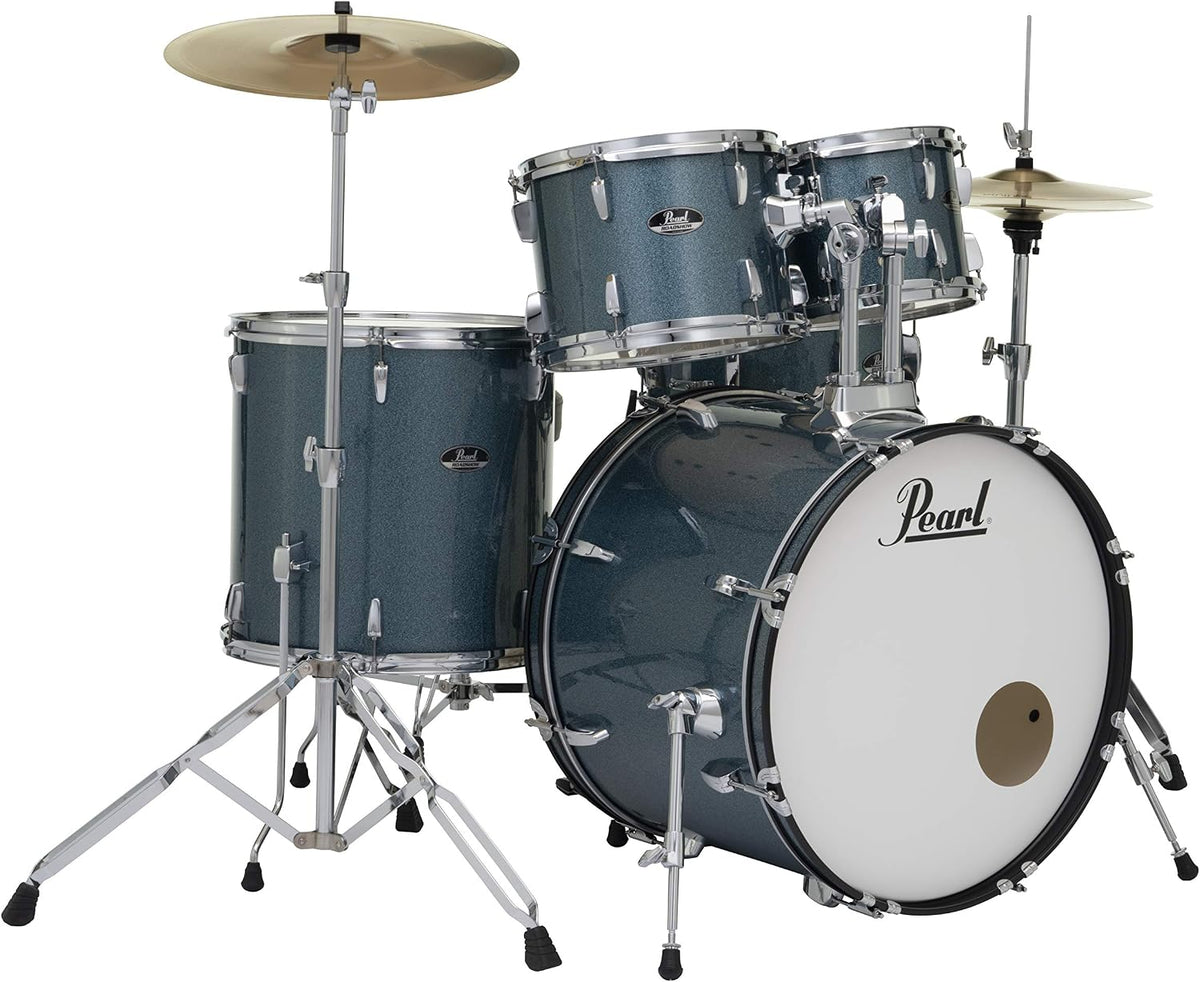 Pearl Roadshow Drum Set 5-Piece Complete Kit with Cymbals and Stands, Aqua Blue (RS525SC/C703)