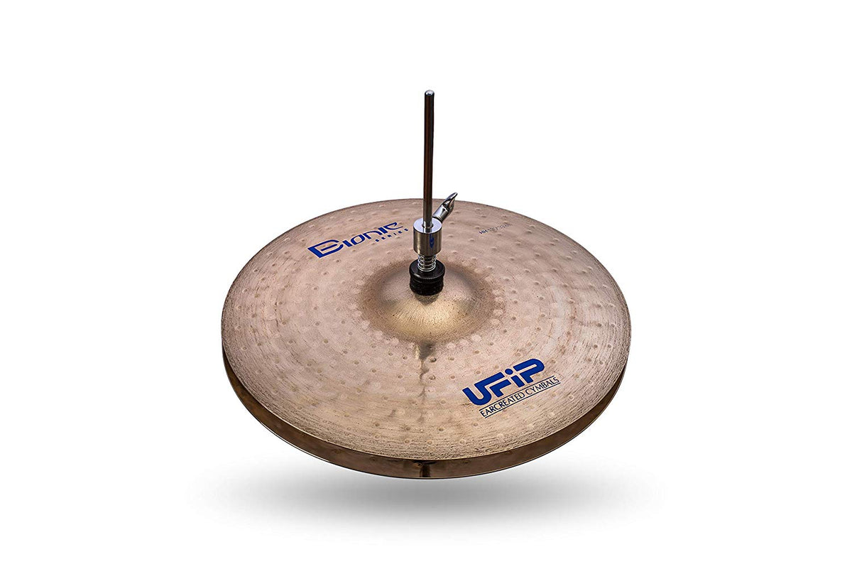 Ufip BI-13HH Bionic Series 13 Inch Hi Hat Cymbals l B20 Bronze Alloy l Hand-Crafted in Italy Since 1931 utilizing our Exclusive Rotocasting Process l Designed for Rock, Hard Rock, Heavy Metal & Fusion