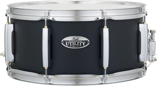 Pearl MUS1465M227 Modern Utility 14"x6.5" Maple Snare Drum, Satin Black