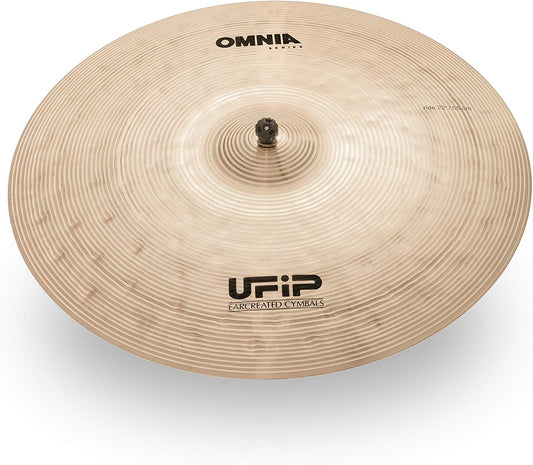 Ufip OM-22R Omnia Series 22 Inch Ride Cymbal l B20 Bronze Alloy l Hand-Crafted in Italy Since 1931 utilizing our Exclusive Rotocasting Process l Designed for Pop, Rock, Fusion & Rhythm & Blues