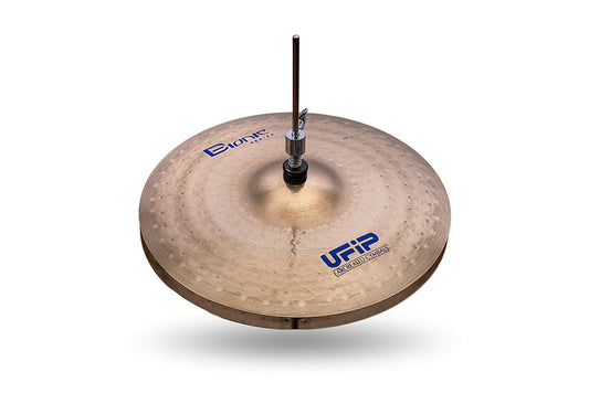 Ufip BI-14HH Bionic Series 14 Inch Hi Hat Cymbals l B20 Bronze Alloy l Hand-Crafted in Italy Since 1931 utilizing our Exclusive Rotocasting Process l Designed for Rock, Hard Rock, Heavy Metal & Fusion