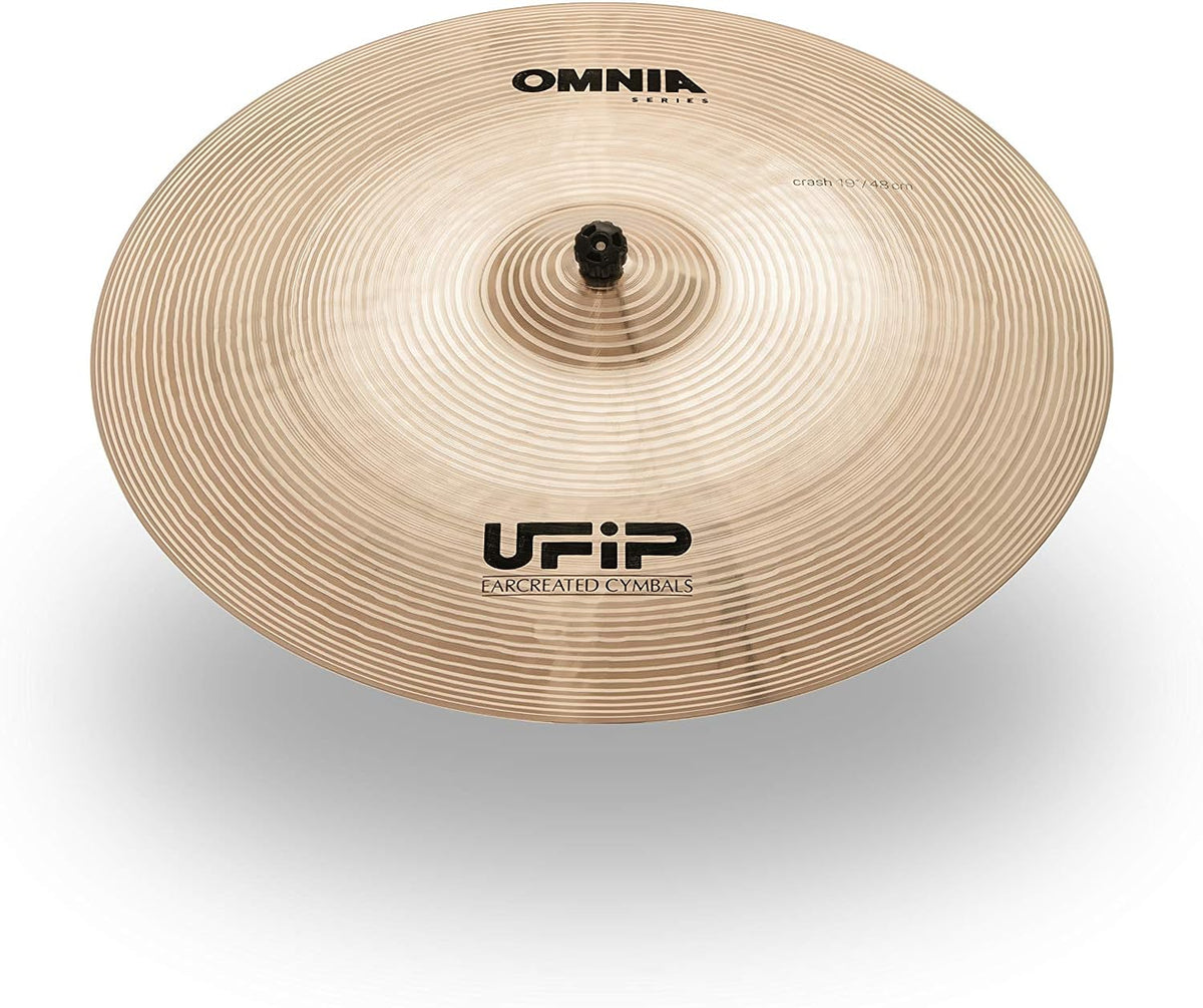 Ufip OM-19 Omnia Series 19 Inch Crash Cymbal l B20 Bronze Alloy l Hand-Crafted in Italy Since 1931 utilizing our Exclusive Rotocasting Process l Designed for Pop, Rock, Fusion & Rhythm & Blues
