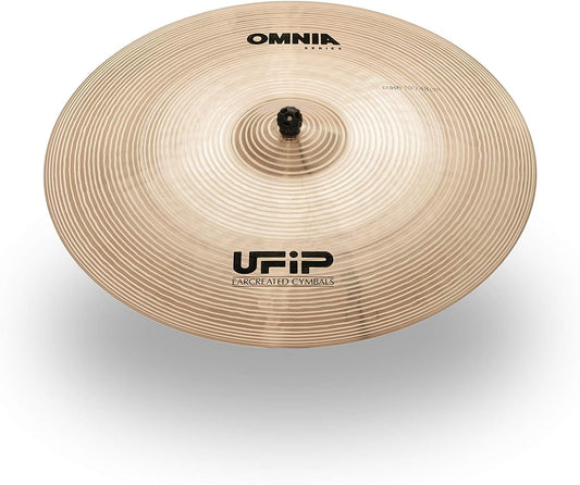 Ufip OM-19 Omnia Series 19 Inch Crash Cymbal l B20 Bronze Alloy l Hand-Crafted in Italy Since 1931 utilizing our Exclusive Rotocasting Process l Designed for Pop, Rock, Fusion & Rhythm & Blues