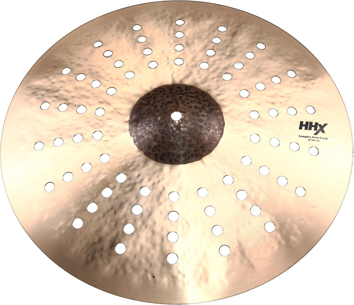 Sabian HHX 18 Inch Complex Aero Crash Cymbal l B20 Bronze Alloy l 80% Copper - 20% Tin l Made in Canada l Model 118XACN